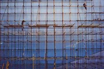 沈陽腳手架的爬升式原理